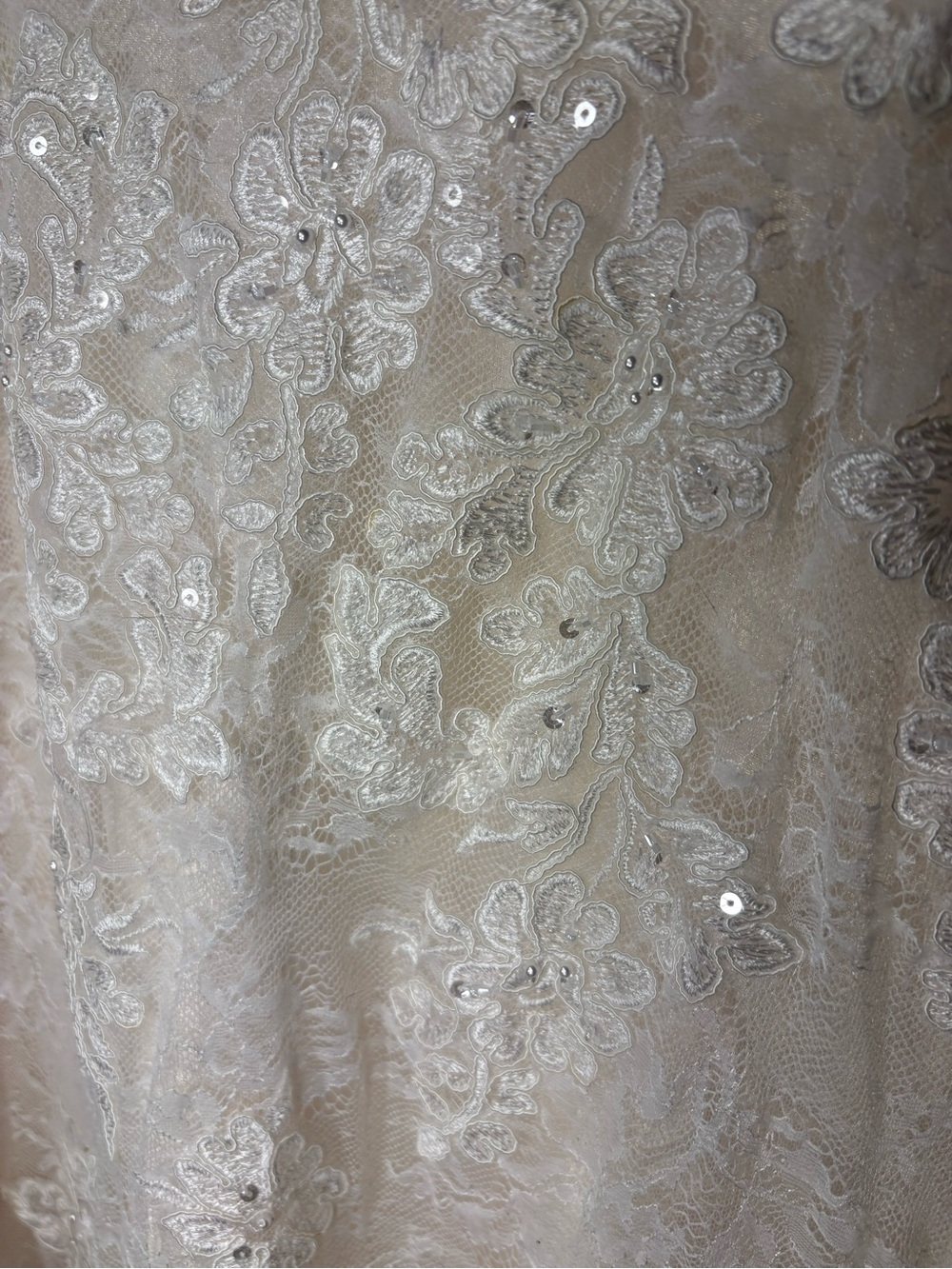 Cocomelody Lace Wedding Dress Sweetheart Illusion Back Layered A-Line Train - Picture 10 of 12